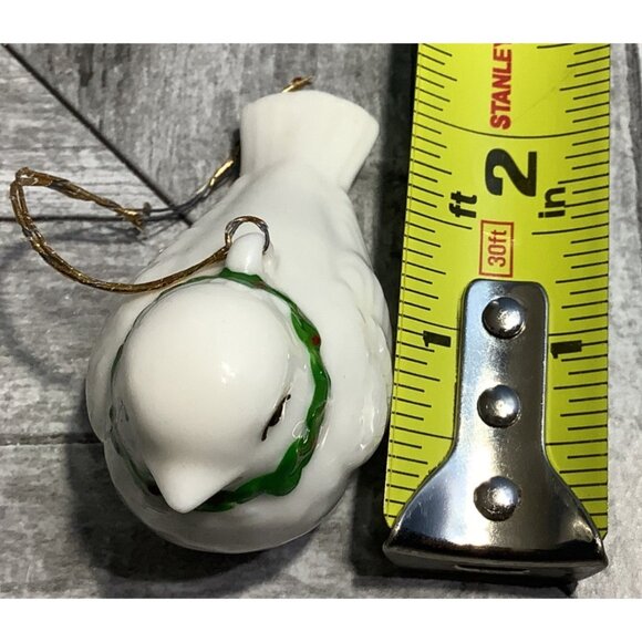 3 Vintage Fitz And Floyd Ceramic White Dove Ornament Hand Painted - Picture 9 of 10